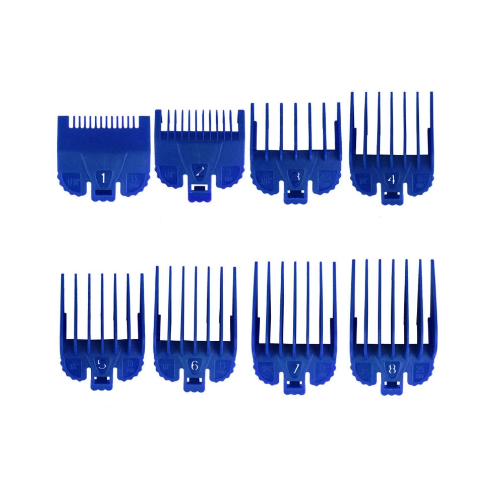 (BL)8pcs Hair Clipper Cutting Guide Comb Guards Limit Comb Tools Kit Cutting Head for WAHL 1.5/3/4.5/6/10/13/19/25mm