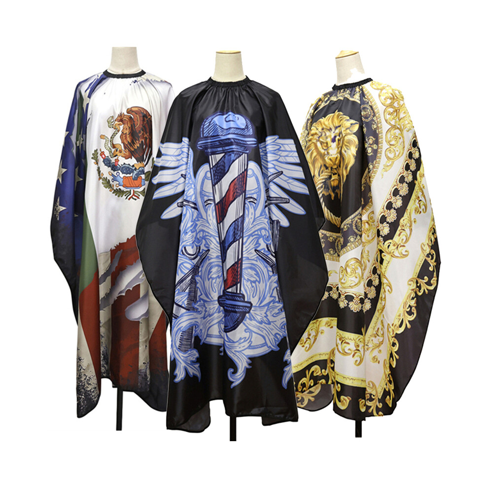 (A)Fashion Hair Salon Cape Barber Haircut Cloth Wrap Protective Gown Waterproof Pro Salon Antistatic
