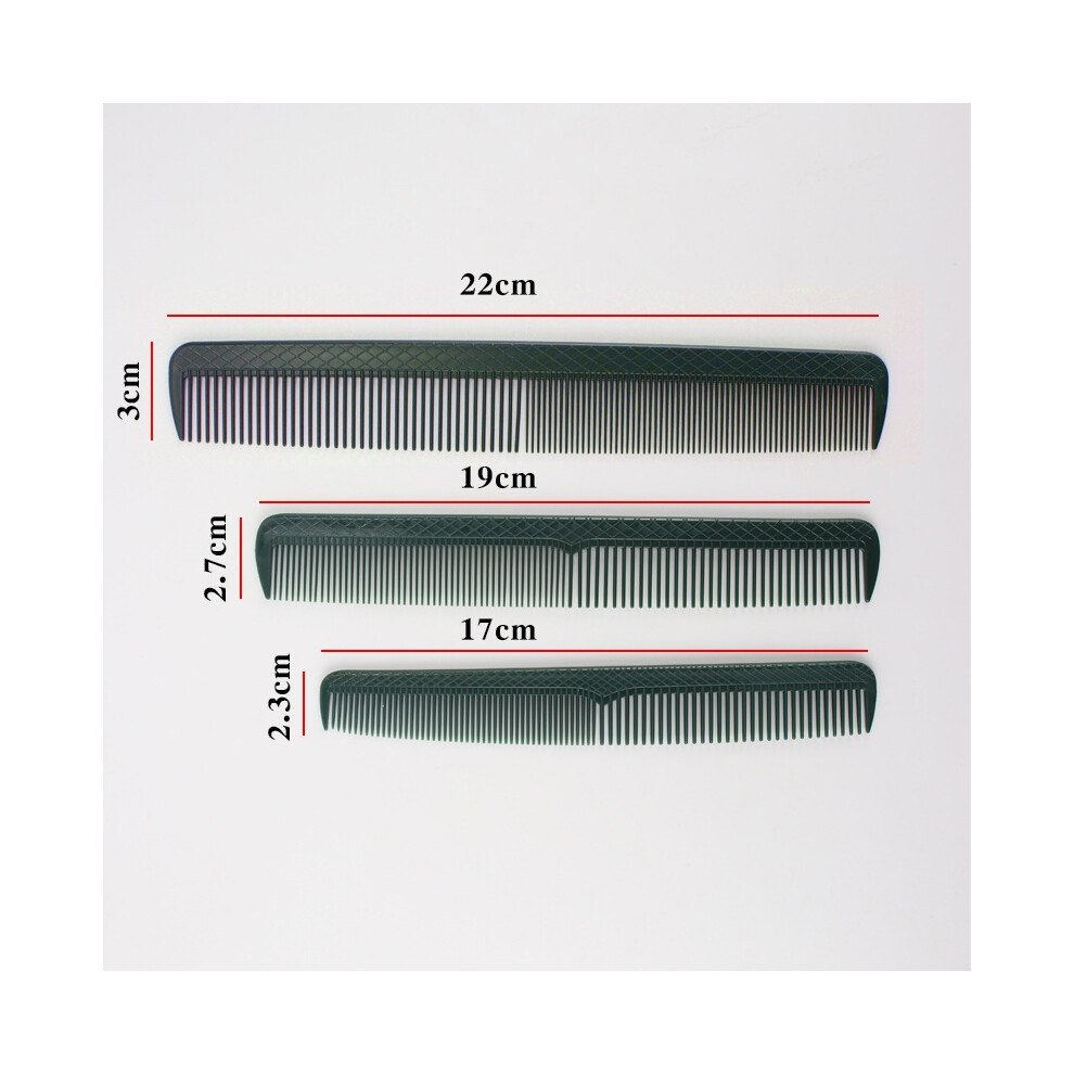 Green (Sz007-3Pcs)Professional Hair Salon Cairdresser Haircut Comb Barber Special Antistatic