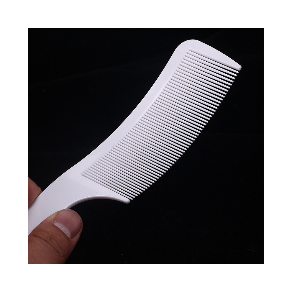 White (Curved ) Men's Flat Top Guide Comb Haircut Clipper Comb Barber Hairdressing Tool