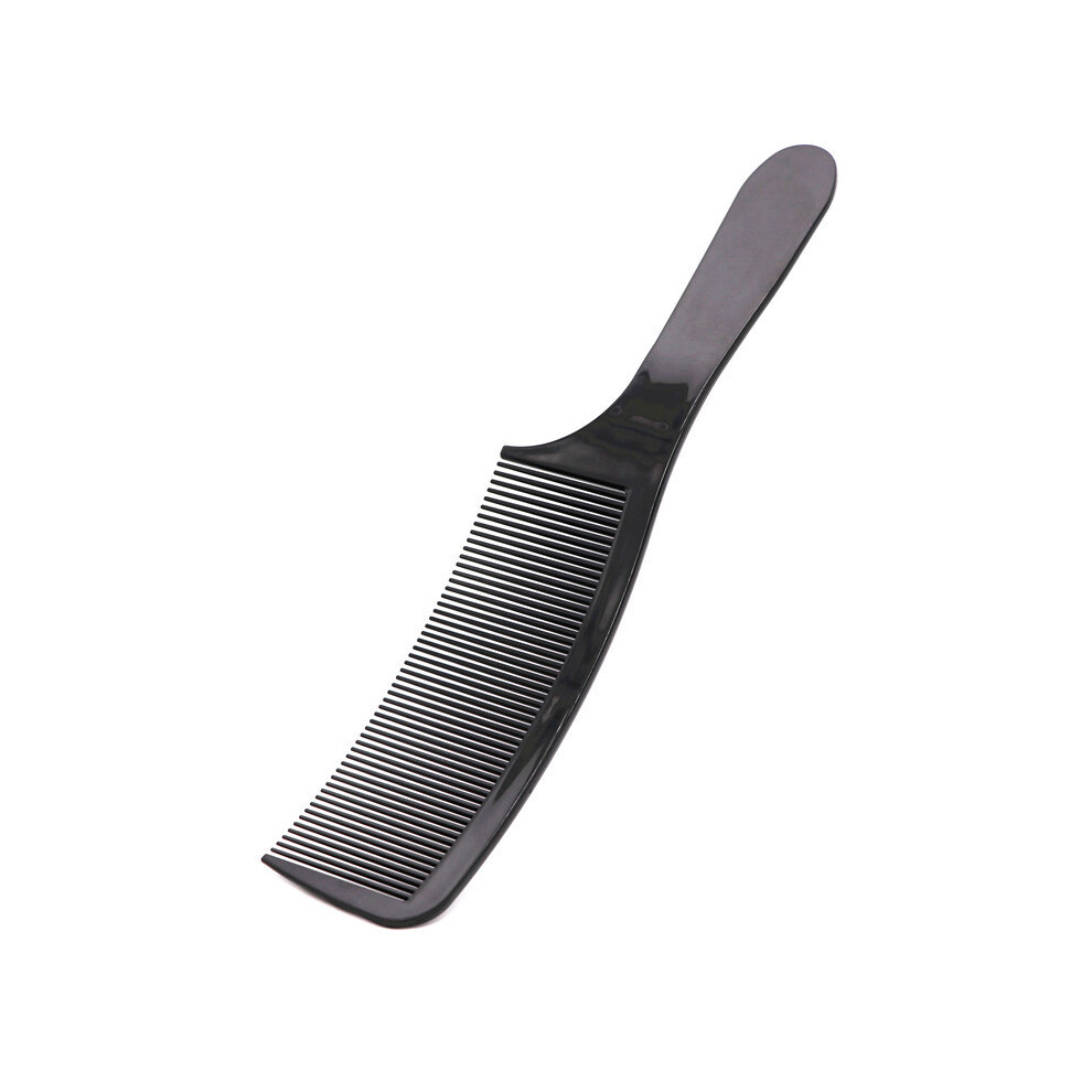 (Curved Black) Men's Flat Top Guide Comb Haircut Clipper Comb Barber Hairdressing Tool