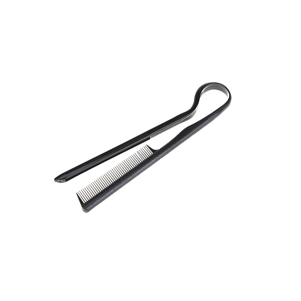 (Black)1pc Useful Hair Straightening Salon Comb Hairdressing Smooth Tool Tongs Hair Styling Tools
