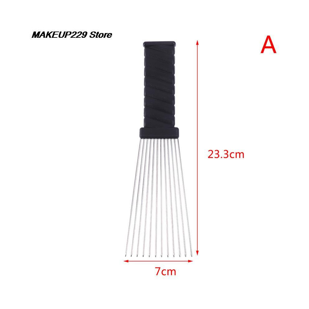 (A)Black Fist Afro Metal Comb African Hair Pick Comb Brush Salon Hairdressing Hair Styling Tool-image-OPC-PH7YXPW-NEW