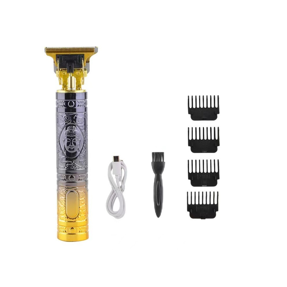 (D4)T9 Pro Cordless Electric Hair Clipper USB Rechargeable Hair Clipper for Men Barber Clipper