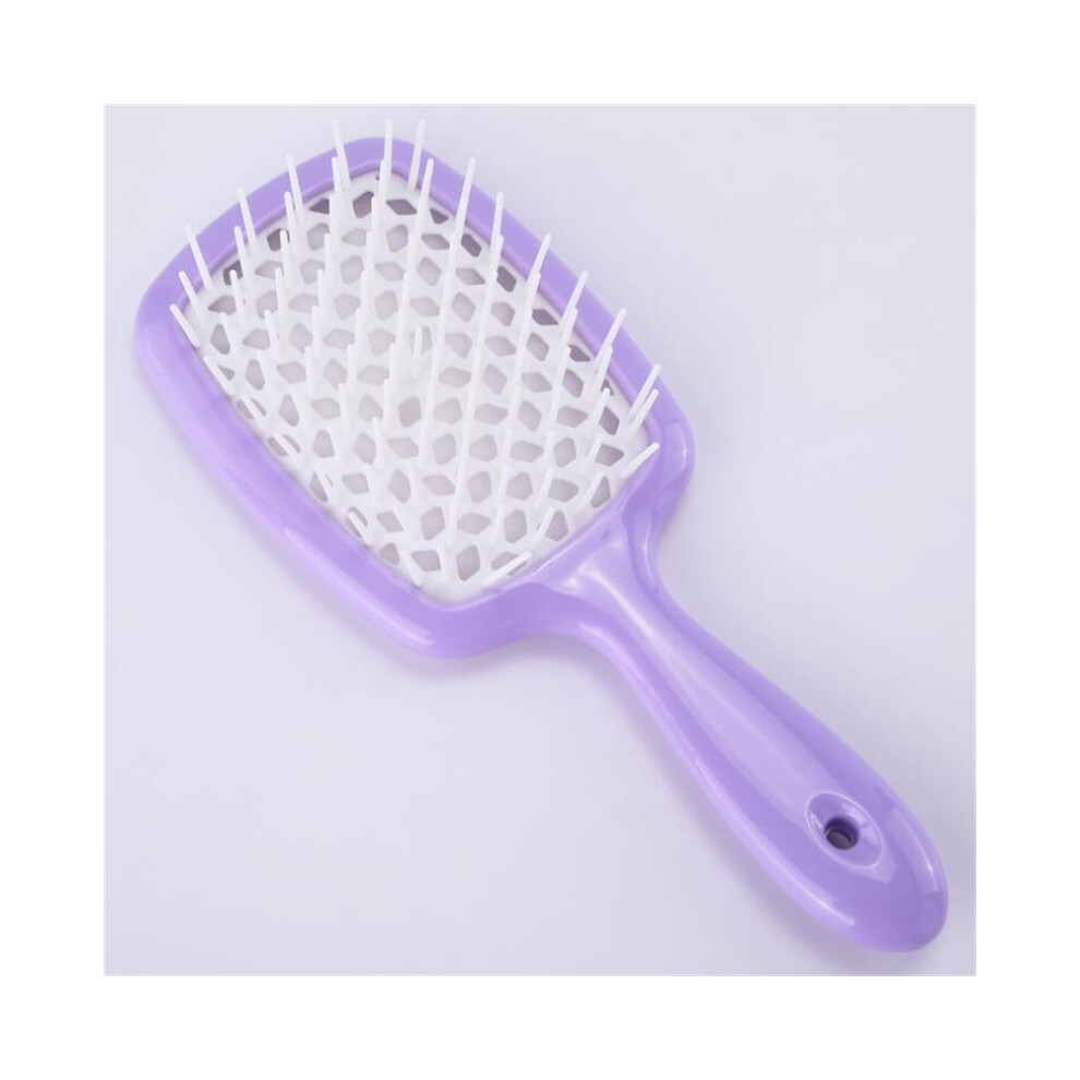 Purple (Purple) Shaggy Hair Comb Detachable Hair Brush Large Plate Massage Combs Hollow Hair Brushes Barber