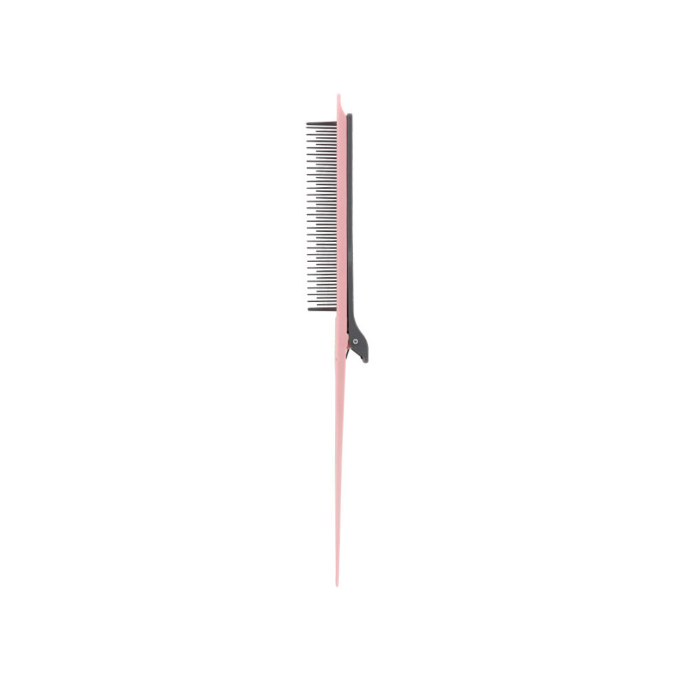Pink (Pink)Point-Tail Highlight Comb Shiny Comb Plastic Comb Hair Salon Color Brush Shaping