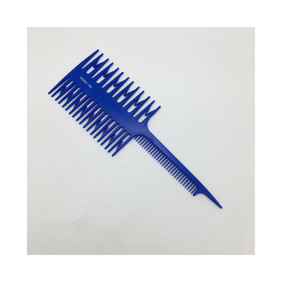 Blue (Blue) Hair Comb Hair Dye Highlight Hair Brush Fishbone Rat Tail Comb Professional Barber Hairdressing