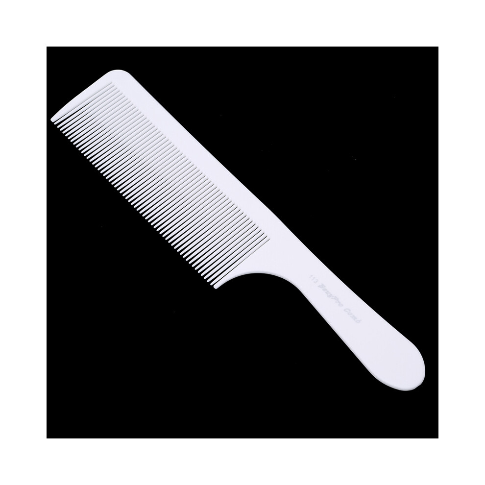 (white 1)1pc Haircut Barber Hair Salon Heat Resistant Antistatic Cutting Comb Carbon