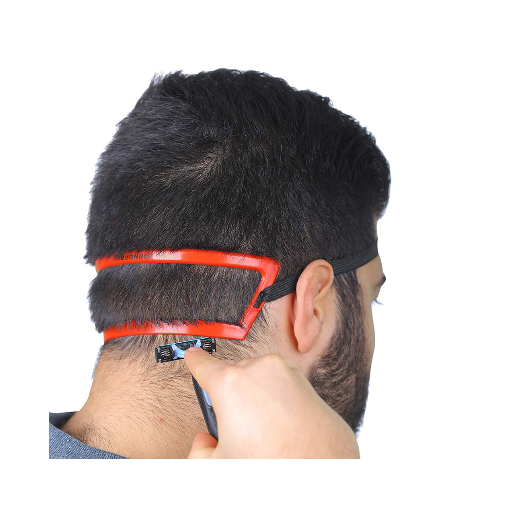 (Transparent) Men's Neck Haircut Ruler Neck Guide Shaping Shaping Beard Model Comb