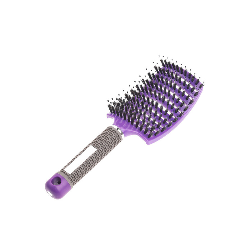 (Purple)Original Hair Brush Magic Hair Comb Detachable Hair Brush Detangle Lice Massage Comb Women