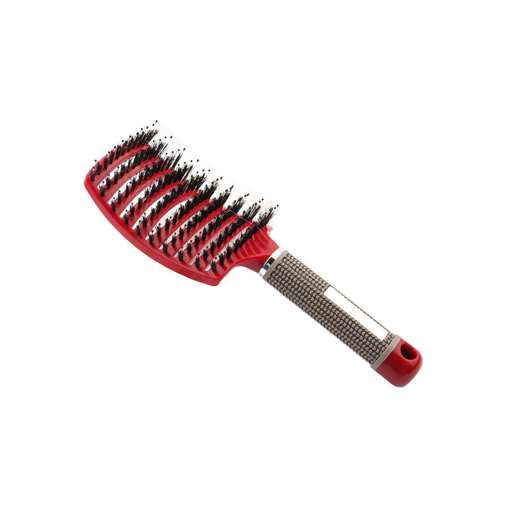 (with red hair) Women's hair brush scalp massage comb hair brush nylon wet curly hair brush