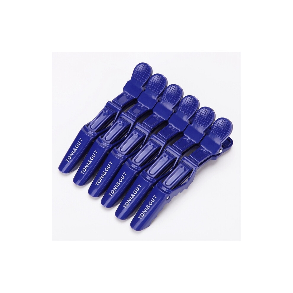 Blue (Blue)6Pcs/Lot Plastic Hair Clips Hairpin Hairdressing Clamps Claw Part Alligator Clips