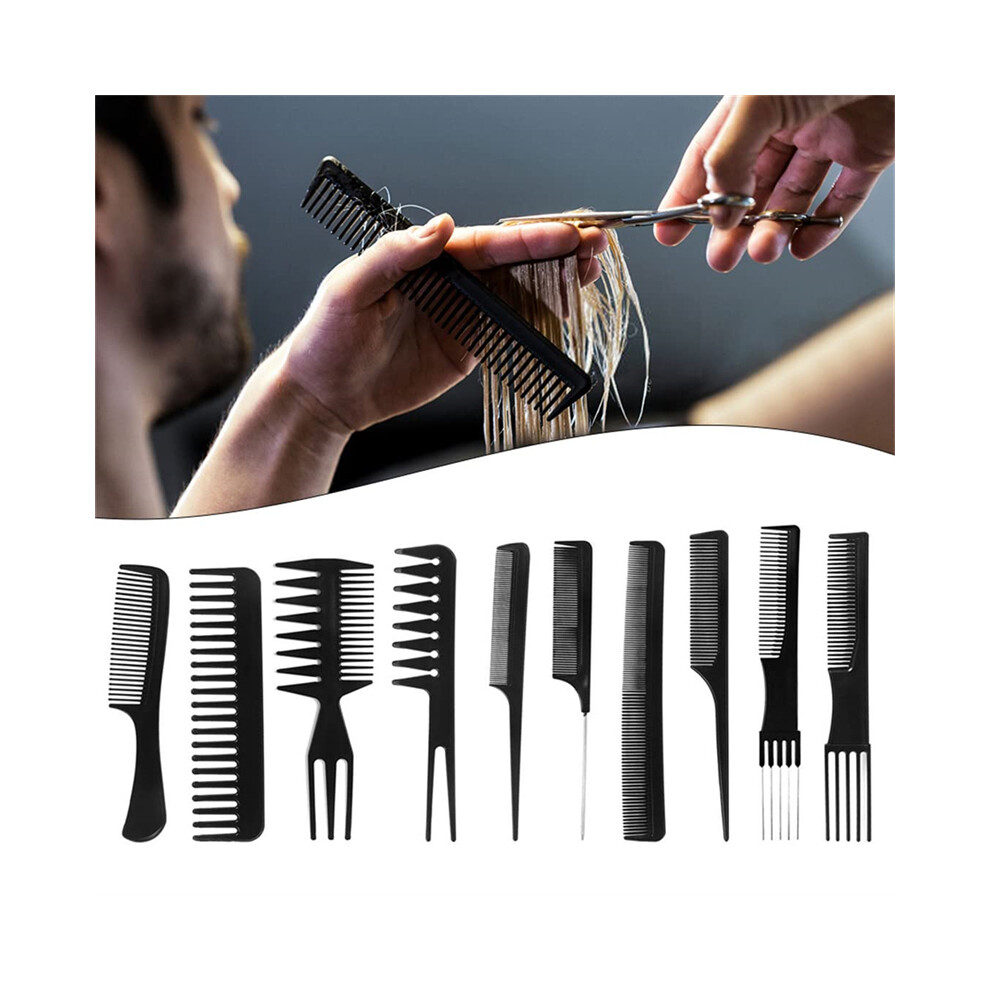 Unisex Red (Red)Portable Antistatic Hairdressing Kits Plastic Hair Detangler Comb Salon Barber Hair Care