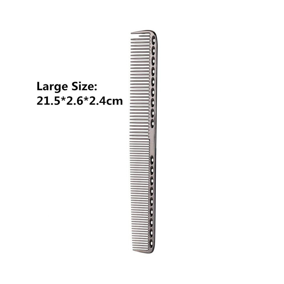 (Large-Black) 1pc Professional Aluminum Hair Combs Hairdressing Combs Hair Cutting Dyeing Hair Brush