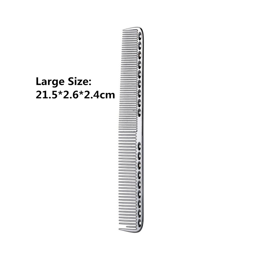 (Large Silver) 1pc Professional Aluminum Hair Combs Hairdressing Combs Hair Cutting Dyeing Hair Brush