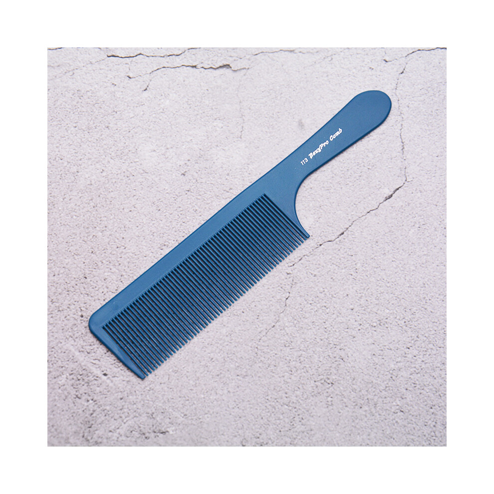 (Blue) Fashion Hairdressing Combs Professional Hair Cutting Comb Anti-Static Flat Head Clipper Comb