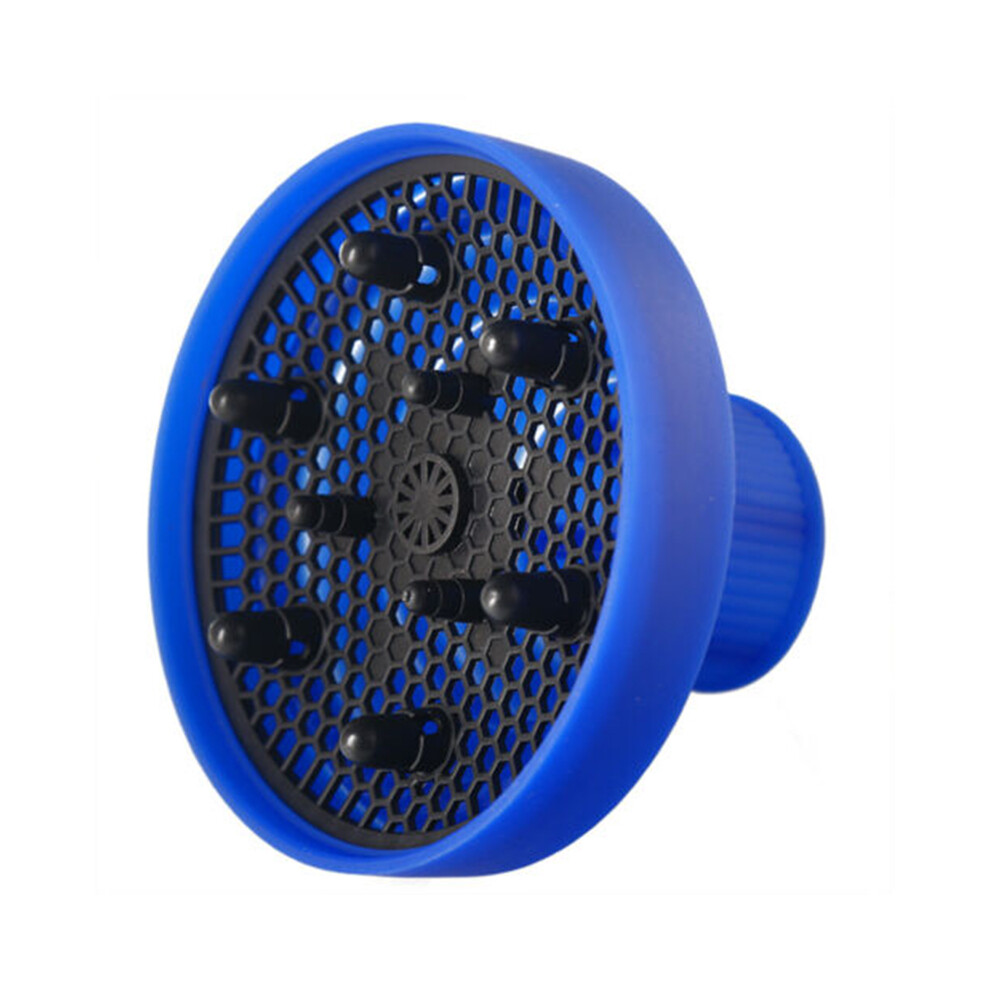 (Blue)Hair Dryer Diffuser Fan Styling Hair Salon Universal Folding Hair Curler New