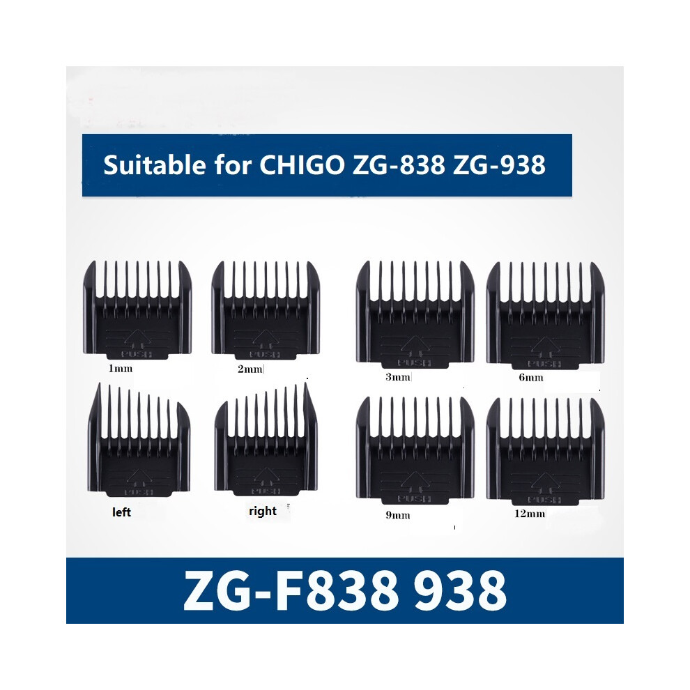 (8pcs A set) 4pcs CHIGO ZG-838 ZG-938 limited combs Haircut guide Investment comb set for Wahl haircut