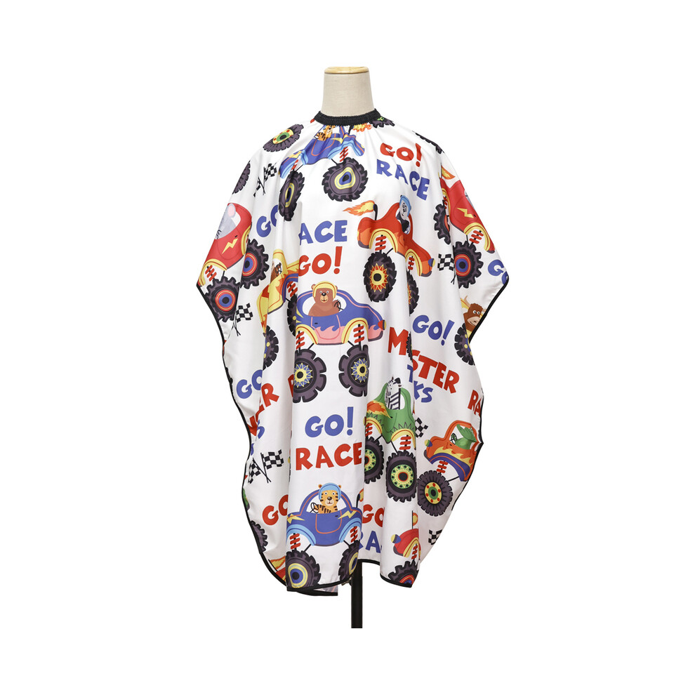 (a) New children's cartoon Hair Salon Cape Rocket Pattern Salon Barber Hair Wrap Dyeing Haircut