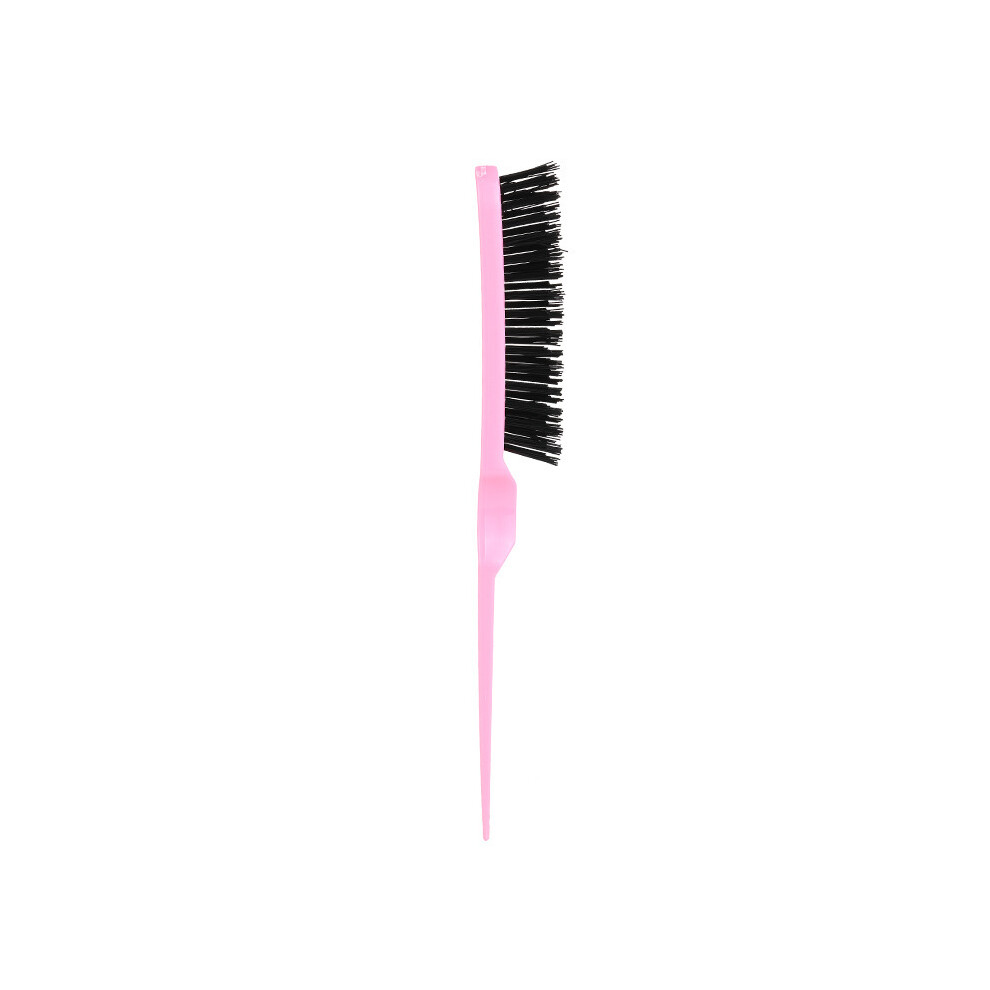 Pink ( B)Salon Teasing Back Hair Diy Brushes Boar Bristles Wood Slim Line Comb Hairbrush