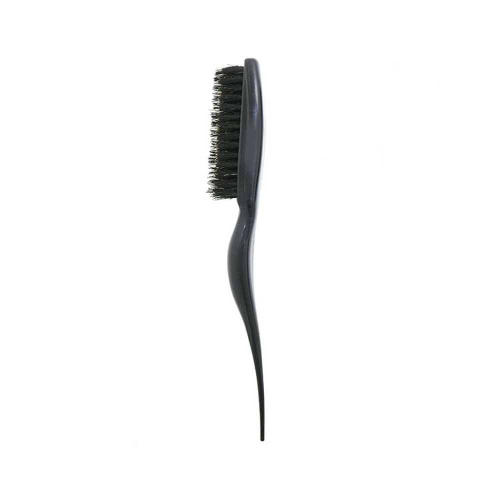 Unisex Black ( A)Salon Teasing Back Hair Diy Brushes Boar Bristles Wood Slim Line Comb Hairbrush