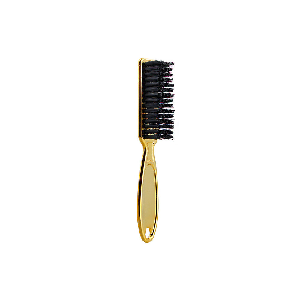 (Gold Plating) Soild Wood Professional Fade Brush Barber Neck Sweep Brush Comb Haircut