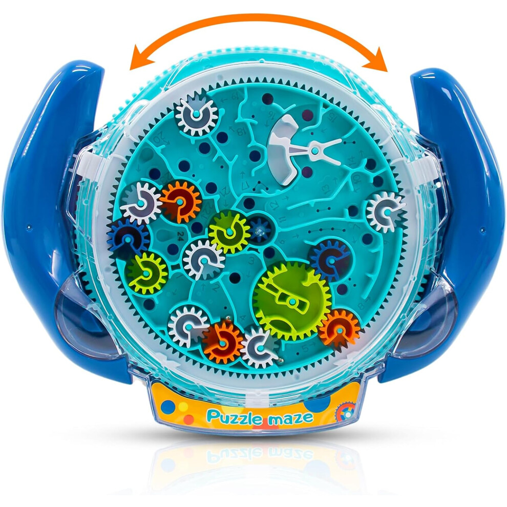 Mind Puzzles for Kids Ages 3-8(Blue), 3D Maze Puzzle for Kids, Brain Teaser, Gravity Ball Game, Labyrinth Ball Puzzle, Toy Gifts for Kids and Teens-image-OPC-PH7Z279-NEW