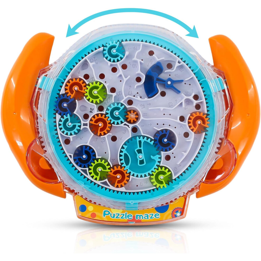 Mind Puzzles for Kids Ages 3-8(Orange), 3D Maze Puzzle for Kids, Brain Teaser, Gravity Ball Game, Labyrinth Ball Puzzle, Toy Gifts for Kids and Teens-image-OPC-PH7Z27B-NEW
