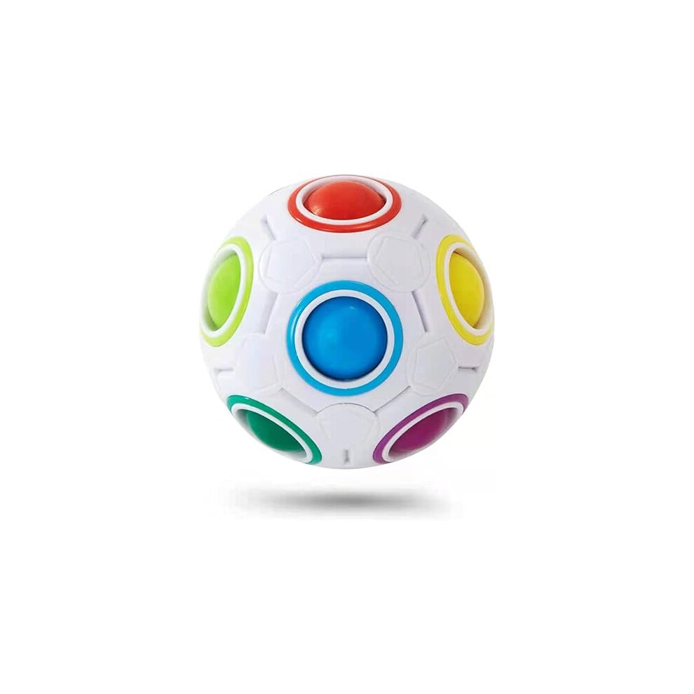Rainbow Ball Decompression Spinning Top (White), Puzzle Game Fun Decompression Magic Ball Brain Teaser Ball-image-OPC-PH7Z29F-NEW