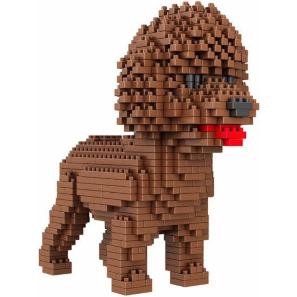 Poodle or Poodle dog. Figure to Assemble with nanoblocks. 950 pieces.
