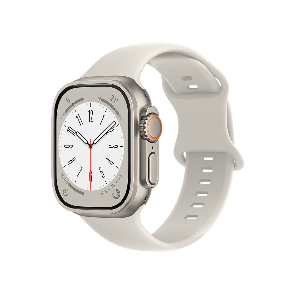 Apple Watch Series 8 GPS, 41mm Starlight Aluminum Case, Starlight Sport Band - Regular