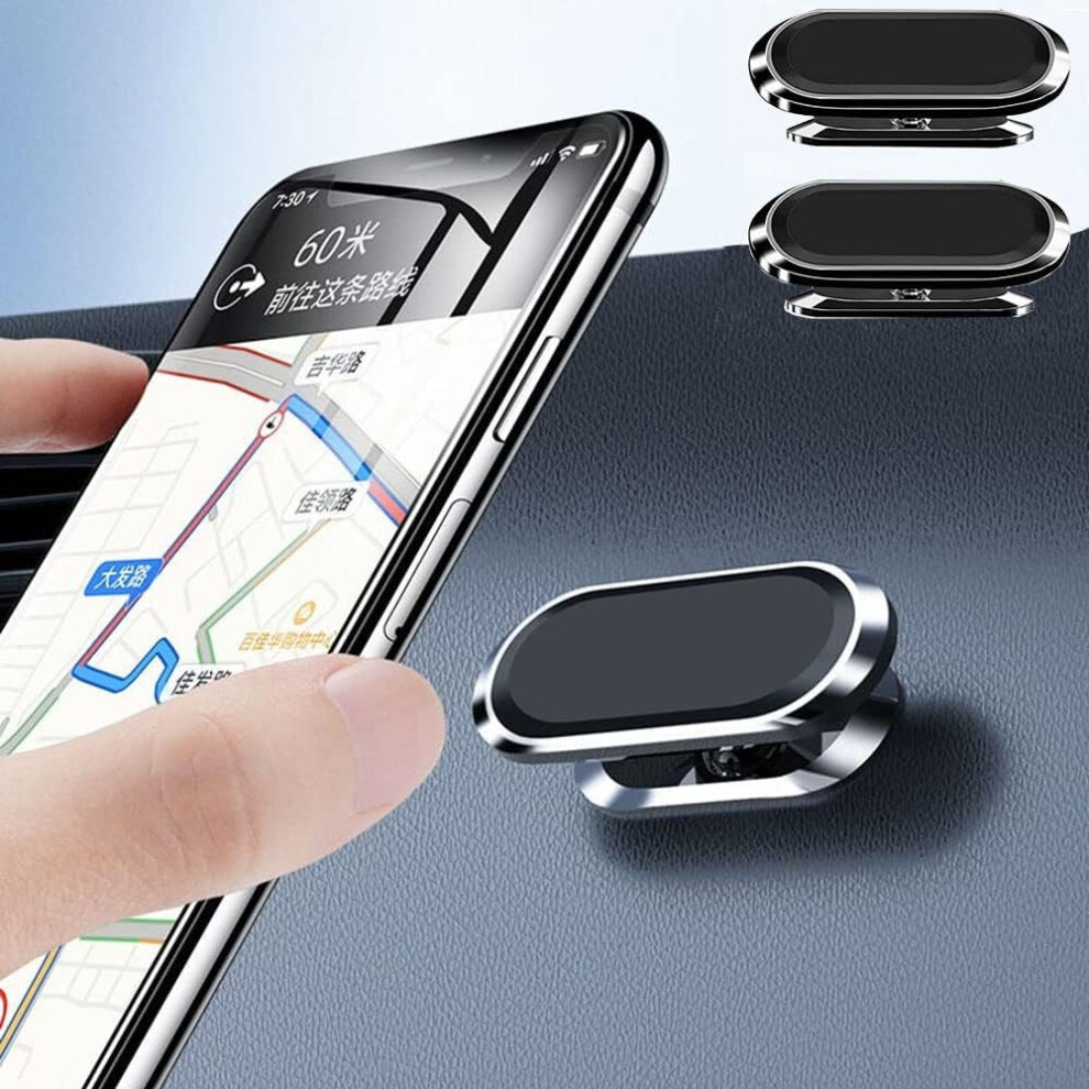 Car Mobile Phone Holder, 360 Rotation, Smartphone Car Holder (2 Pairs), Universal Portable Car Holder With Magnetic Dashboard 4069481471019