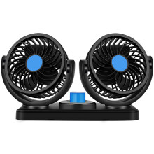 12V USB double head large air cooling fan car small electric fan