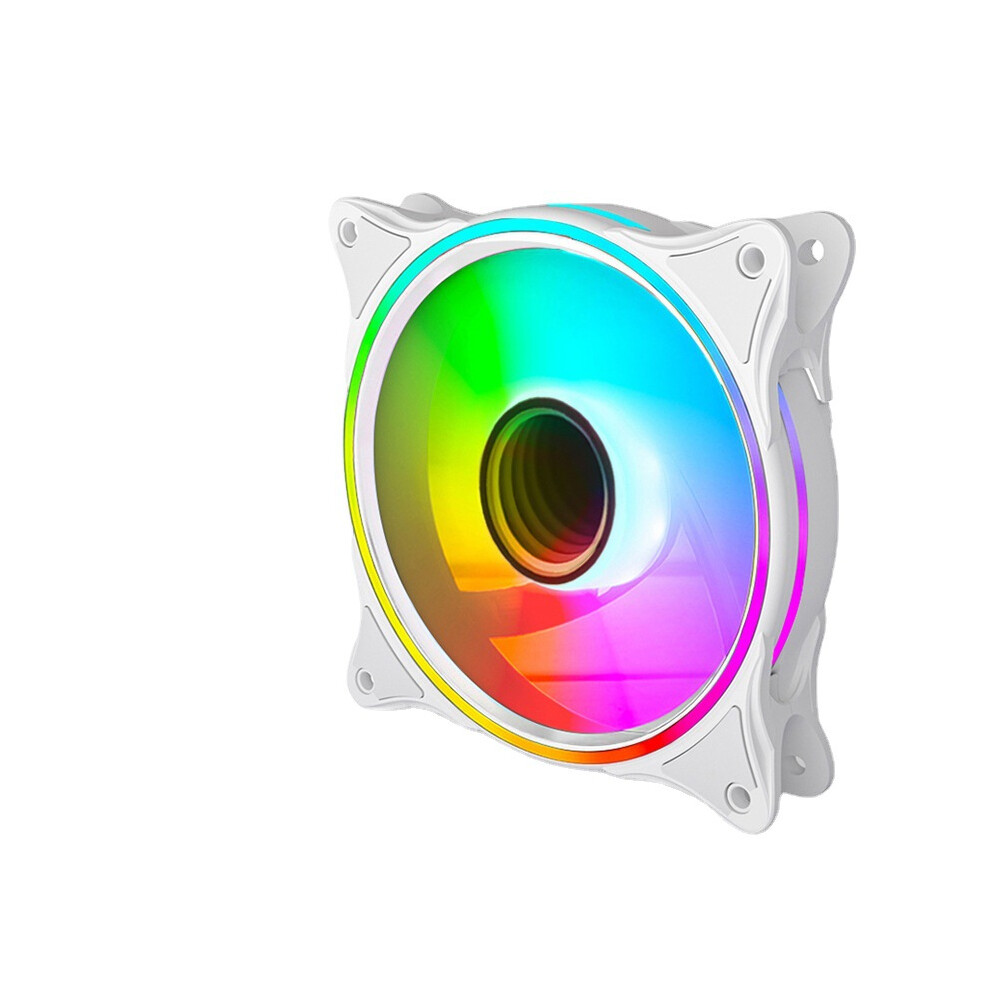 1 Pc Case Fan, Rgb Illuminated Motherboard Fan, Adjustable Speed, Addressable Rgb Fan For Fan Hub And Remote Control 4895992091459