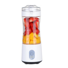 White Clear Portable Blender, Usb Rechargeable, 380ml Mini Juicer For Smoothie, Juice, Protein Shake, Milk