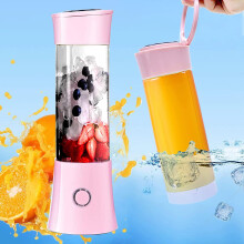 Portable Juice Blender, Milkshake, Fruit and Vegetable Juice, Mixer, 480ml, BPA Free, Mini USB Smoothie Blender（pink）
