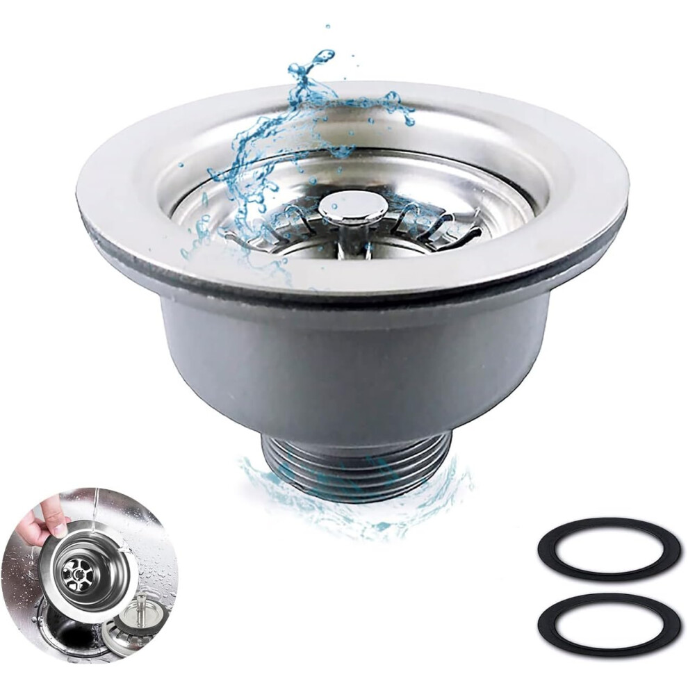 Kitchen Sink Strainer Sink Stopper Stainless Steel Kitchen Basket Sink Accessories Sinks (114mm)-image-OPC-PH7ZNZR-NEW