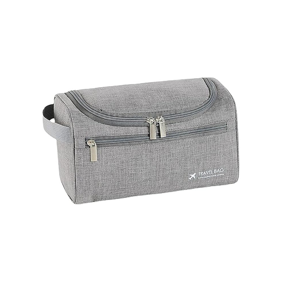 (Gray)Toiletry Bag for Men Women, Hanging Dopp Kit Water Resistant, Portable Makeup Organizer Wash Cases for Bathroom Shower, Travel Shaving Kit Bags-image-OPC-PH7ZPY5-NEW