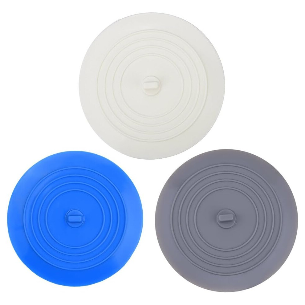 Bathtub Stoppers 3 Pack, Silicone Sink Plug Tub Stopper, Drain Cover Bath Plug Flat Suction for Kitchen Bathroom and Laundry-image-OPC-PH7ZRVD-NEW