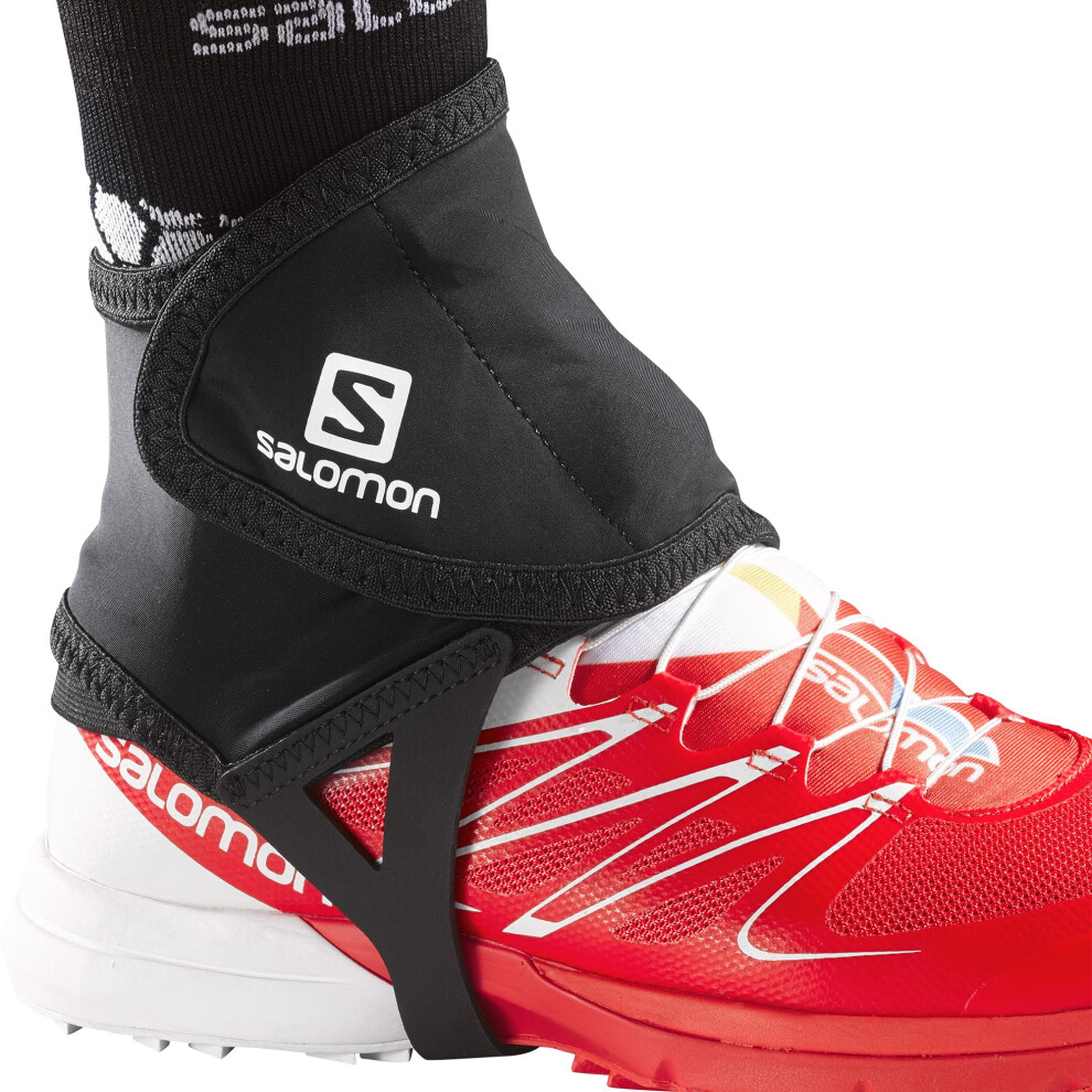 Salomon Trail Gaiters Low Unisex Hiking Walking Trail Running Gaiters, Ease Of Use, Durability, And Protection, M Black