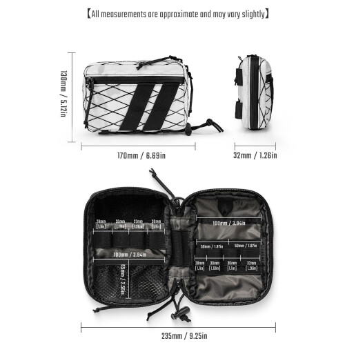 TACTICAL_GEEK Block E6.0 EDC Pouch Compact Belt Bag, Multi-Purpose Molle EDC Bag Gadget Organiser, Multi-Purpose Molle Tool Pouch for Multitools, 1