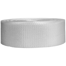 Strapworks Heavyweight Polypropylene Webbing - Heavy Duty Poly Strapping for Outdoor DIY Gear Repair, 2 Inch x 50 Yards - White