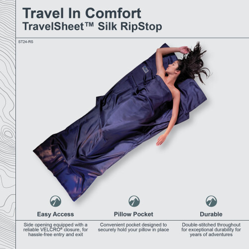 Cocoon TravelSheet Ripstop Silk, purple 1