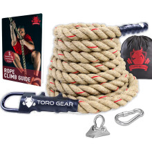 1.5" diameter Gym Climbing Rope, 10-19.7 ft length?Xfit Rope, Battle Rope for Gyms,cross training,Firefighters-with Hook included, for Outdoor,