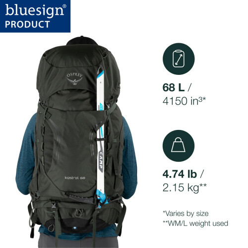 Osprey Europe Osprey Kyte 68 Womens Backpacking Backpack Elderberry Purple WM/L 1