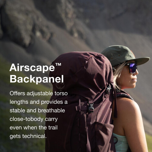Osprey Europe Osprey Kyte 58 Womens Backpacking Backpack Elderberry Purple WXS/S 2