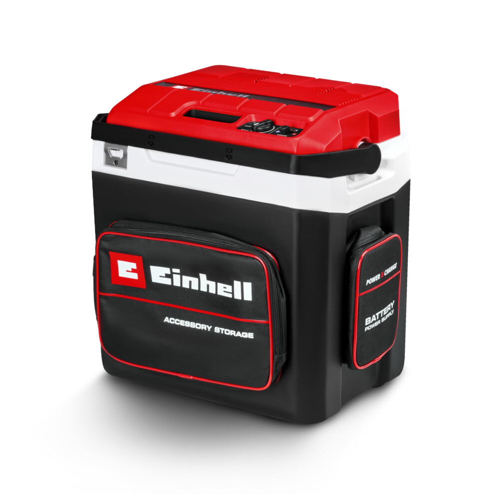 Einhell Battery-Powered Cool Box TE-COL 18/27 Li-Solo Power X-Change (18 V, 27 litres, for Cooling and Keeping Warm, Hybrid 12 V for Car, 230 V Power