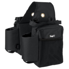 Tough 1 Nylon Water Bottle/Gear Carrier Saddle Bag, Black