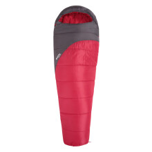 Mountain Warehouse Summit 300 Sleeping Bag - 3/4 Season, Insulated Mummy Shaped Bag - Best for Spring Summer, Camping, Trekking Dark Red Left Handed