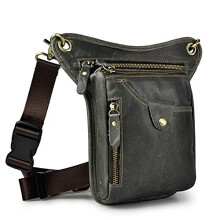 Xieben Leather Drop Leg Bag for Men Women Motorcycle Bike Riding Cycling Multi-Purpose Thigh Waist Fanny Pack Bum Pocket Hiking Sports Camping Pouch